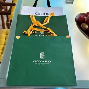 Celine, Goyard paper bags